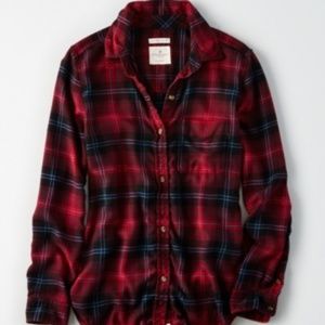 AE women's plaid flannel